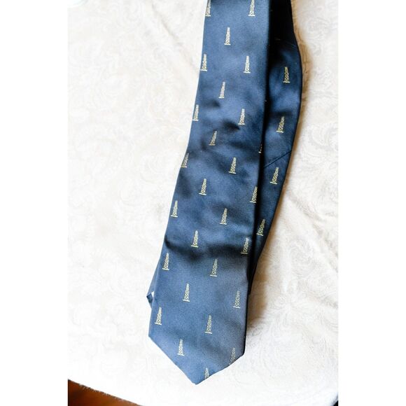 Italian Silk Oil Rig or Derrick Tie by Neiman Marcus Vintage Texas - Picture 3 of 6